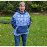 Adult Kuspuk Tunic Blue Geo Design