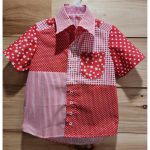 Red Patchwork Shirt 4-5 Front