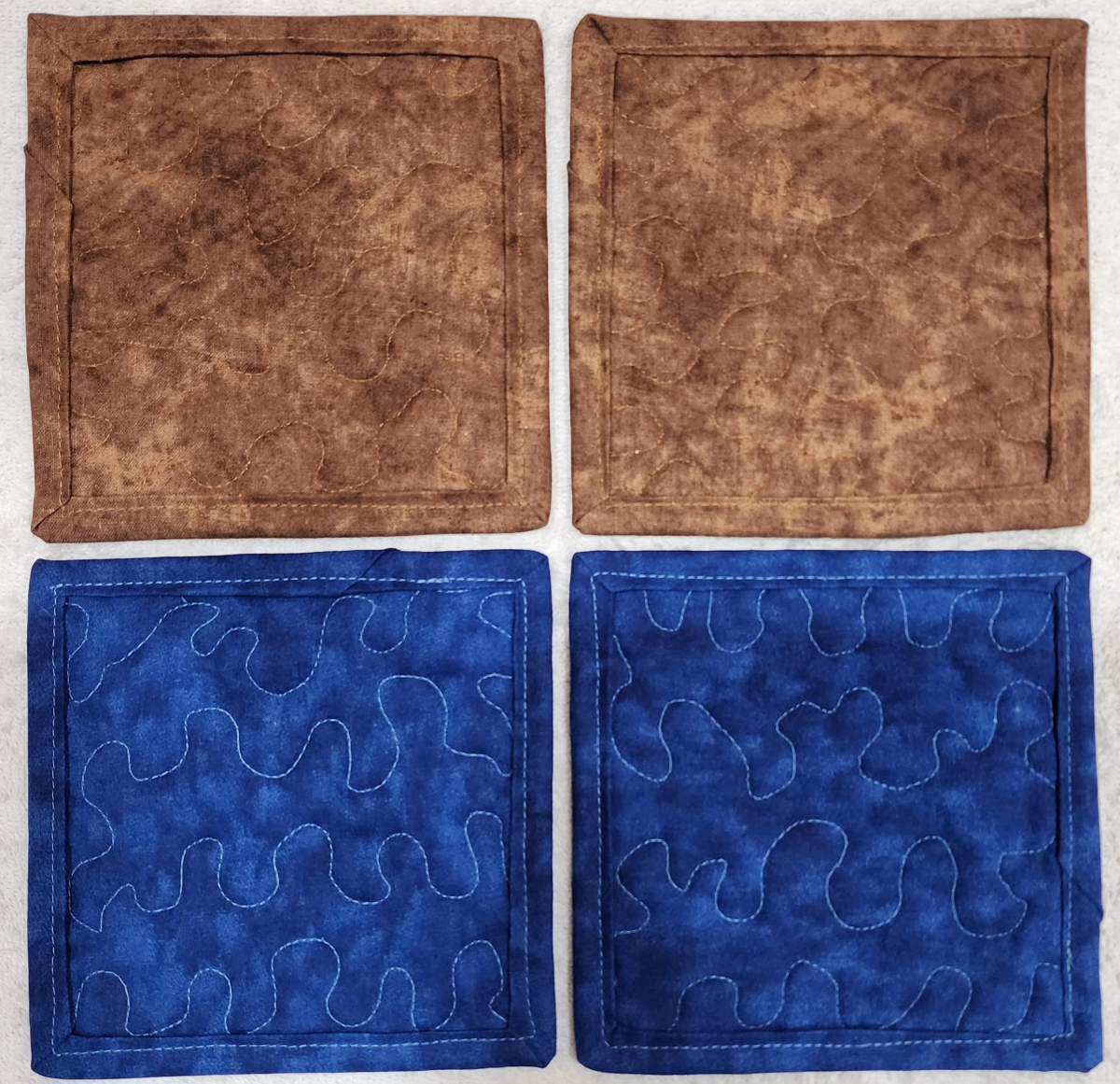 Plaid Quilted Mug Rug