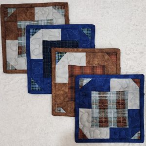 Plaid Quilted Mug Rug