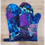 Psychedelic Purple Quilted Oven Mitts